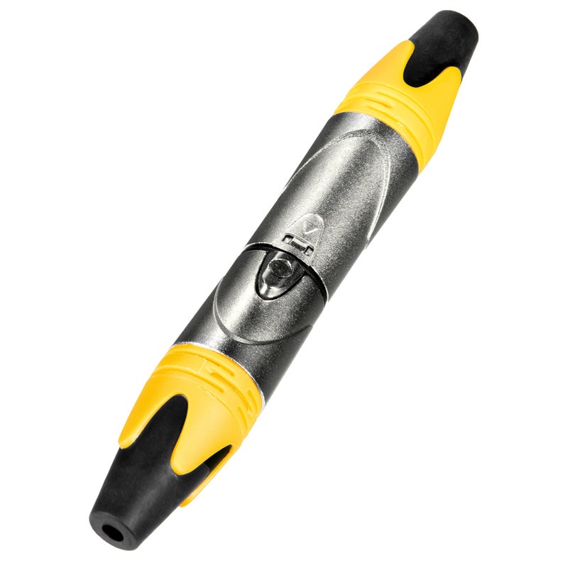 MFL. 3-Pin XLR Cable Connector Male and Female with Nickel Housing and Silver Contacts Mic Cable Plug Connector Audio Socket, Yellow, 4 Pairs - Image 4